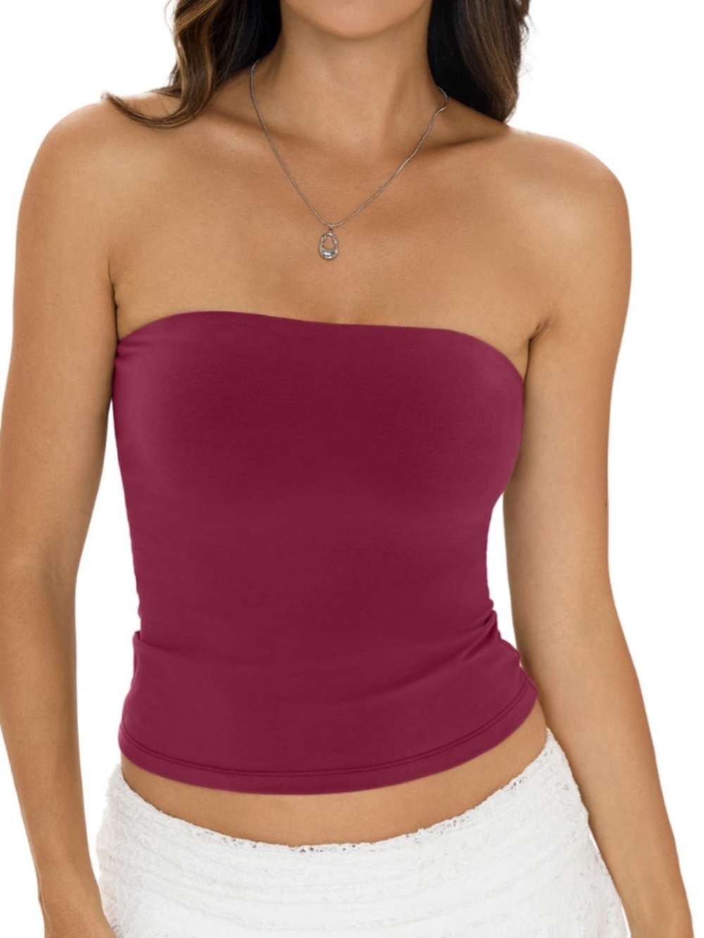 🌟 Strapless Tube Skirt